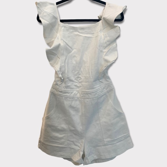 SUGAR+LIPS | White Denim Romper Size L - Picture 5 of 13